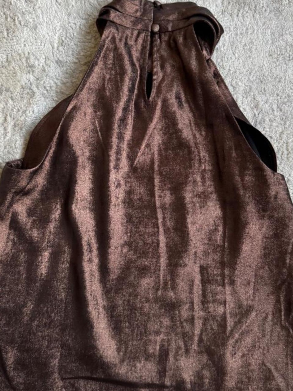 Banana Republic Metallic Halter Mock-Neck Top - Picture 3 of 4
